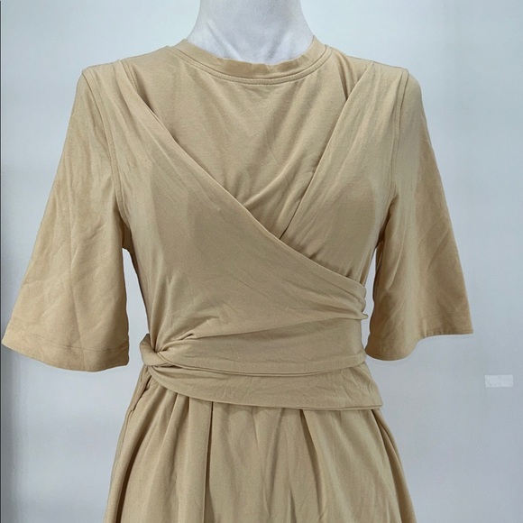 Lululemon Cotton Wrap-Front T-Shirt Dress Prosecco Pima Cotton - Picture 5 of 13